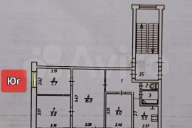 4-к. квартира, 60 м², 4/5 эт.